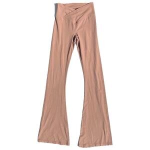 Victoria’s Secret PINK Crossover Flare Leggings Womens XS Toffee Tan